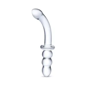 8  Ribbed G-spot Glass Dildo