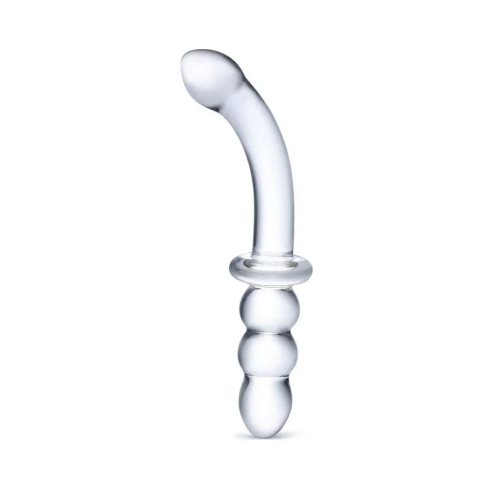 8  Ribbed G-spot Glass Dildo