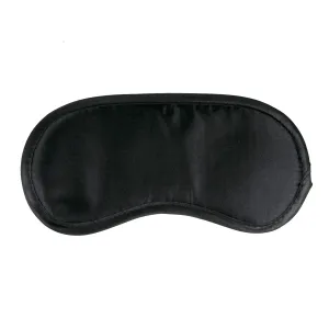 Black Satin Eye Mask Blindfold Fetish BDSM