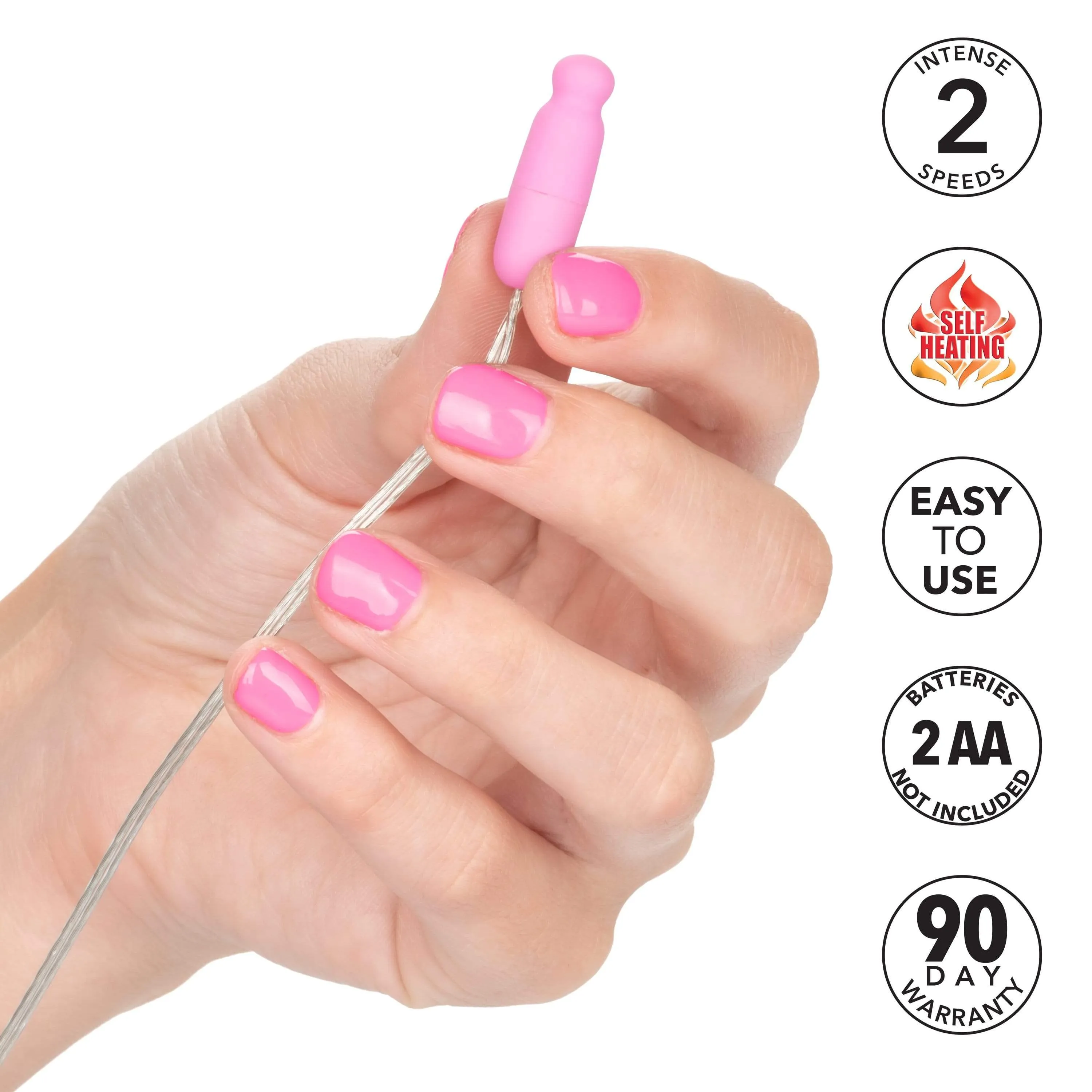California Exotics - Classic Remote Whisper Micro Heated Bullet Vibrator (Pink)