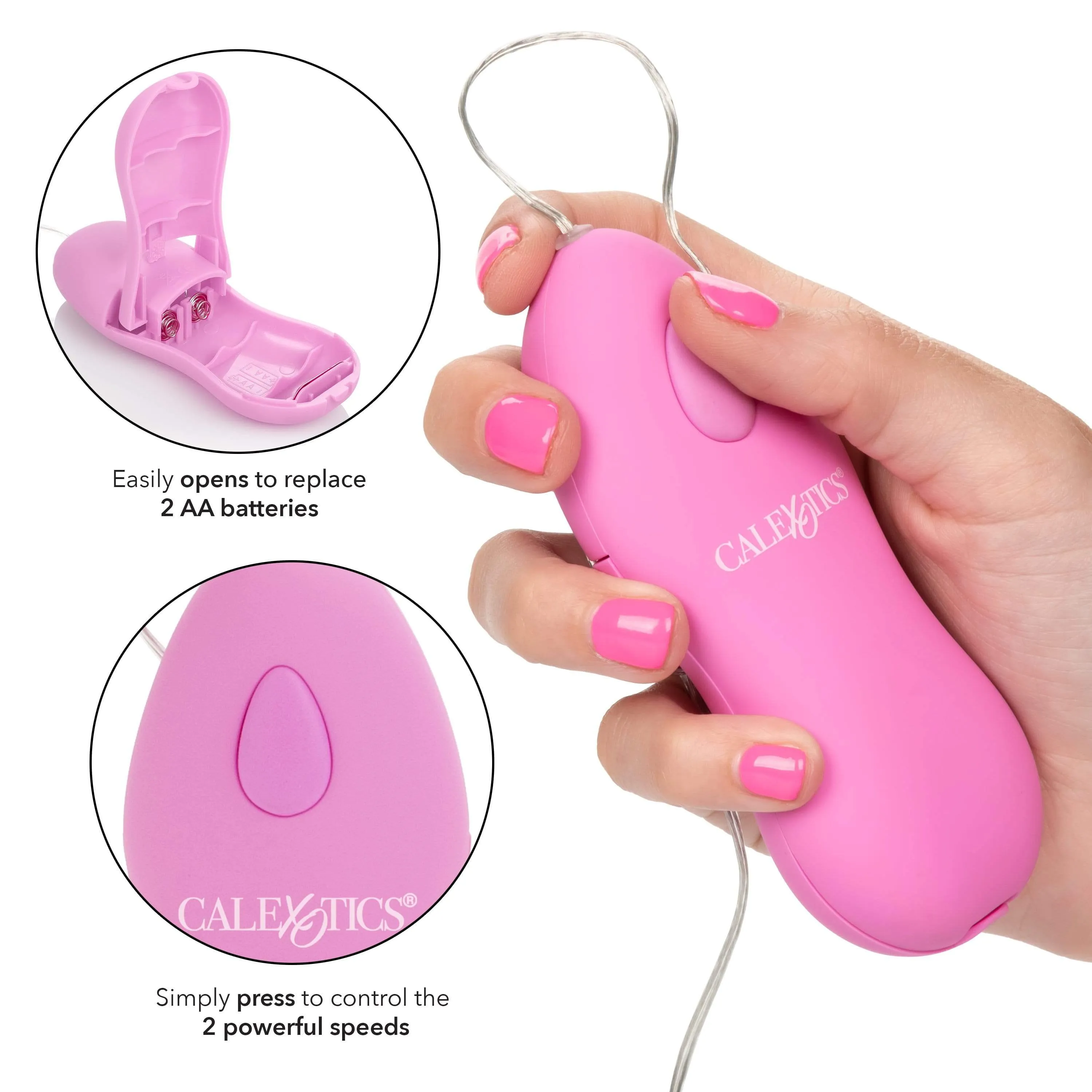 California Exotics - Classic Remote Whisper Micro Heated Bullet Vibrator (Pink)