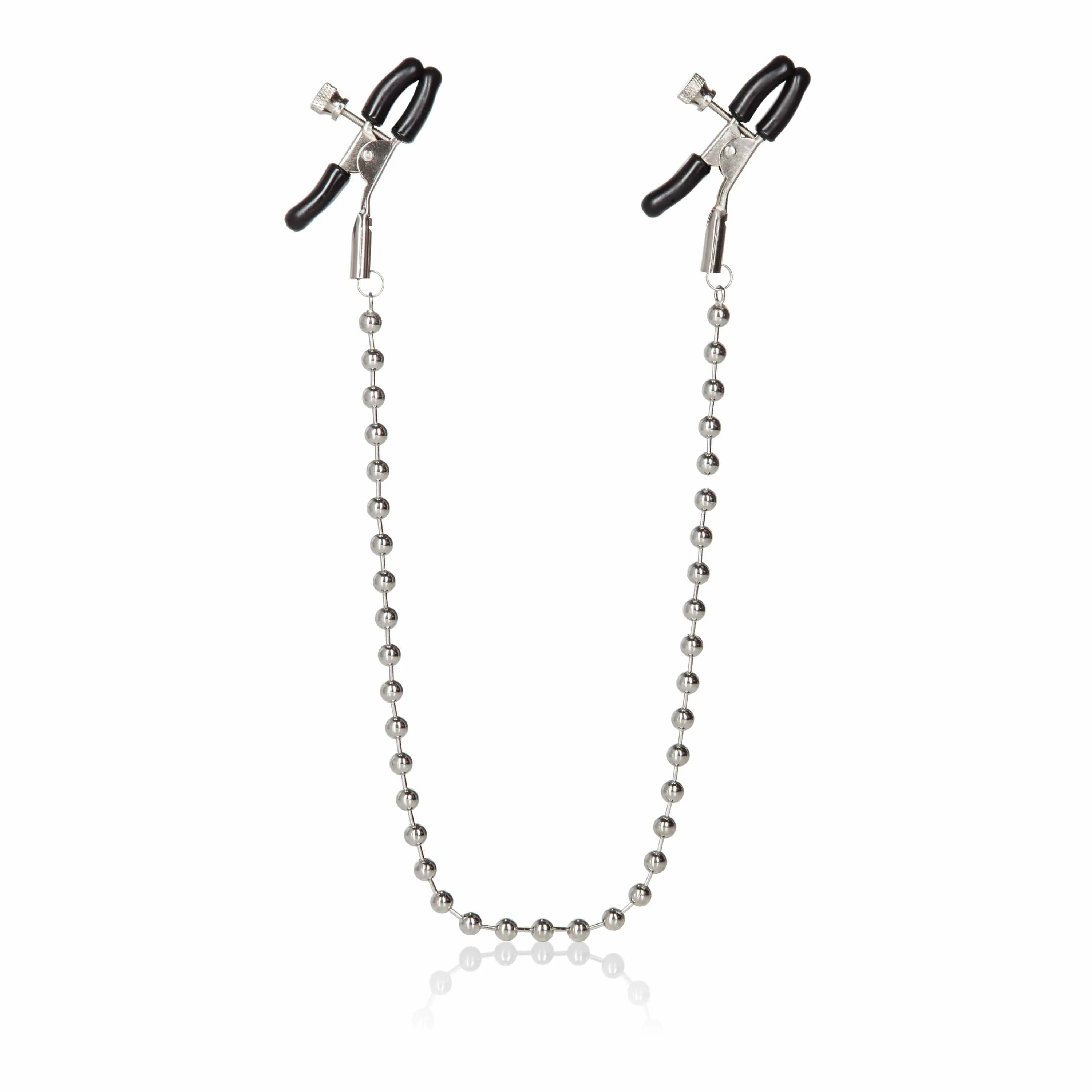 California Exotics - Nipple Play Silver Beaded Nipple Clamps (Silver)
