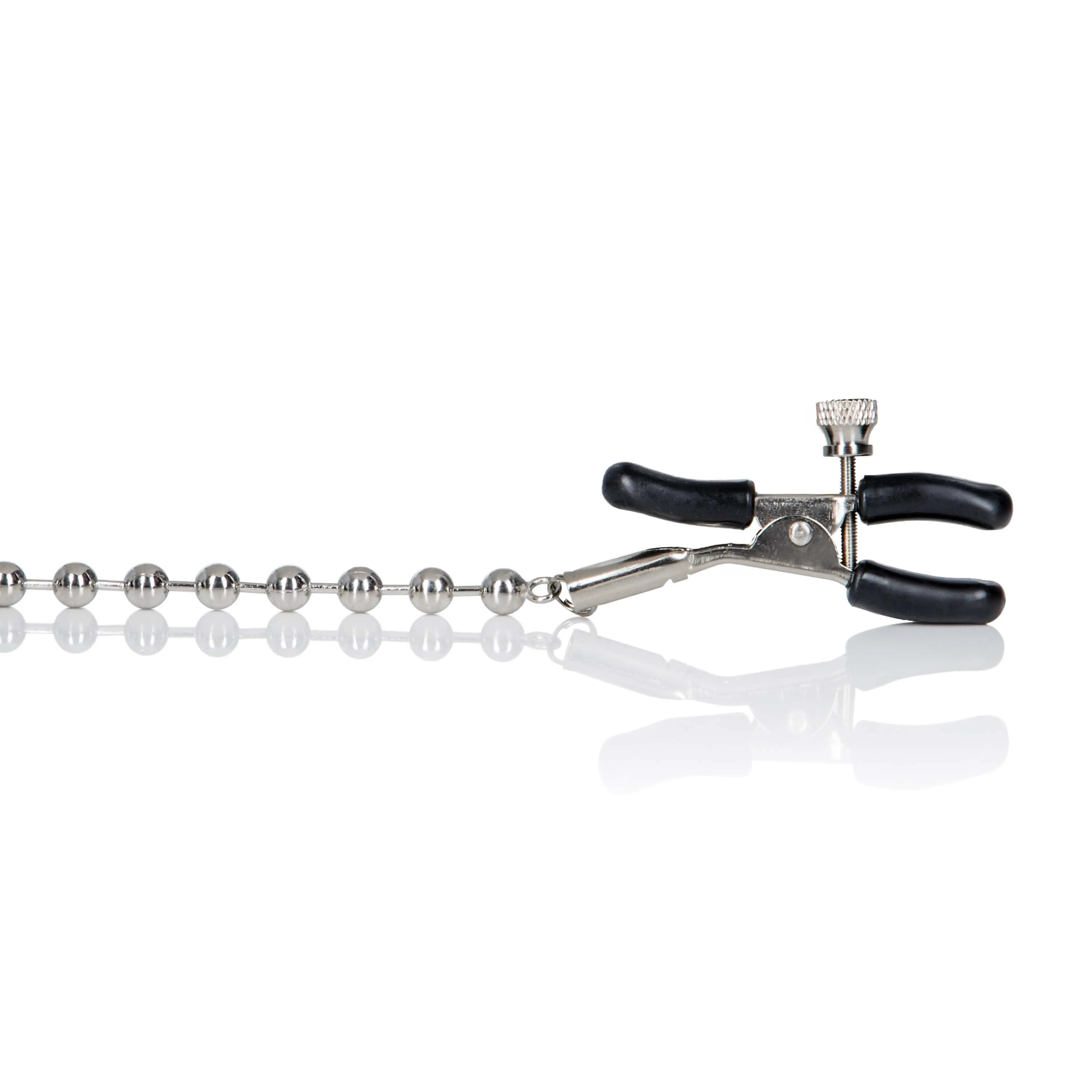 California Exotics - Nipple Play Silver Beaded Nipple Clamps (Silver)