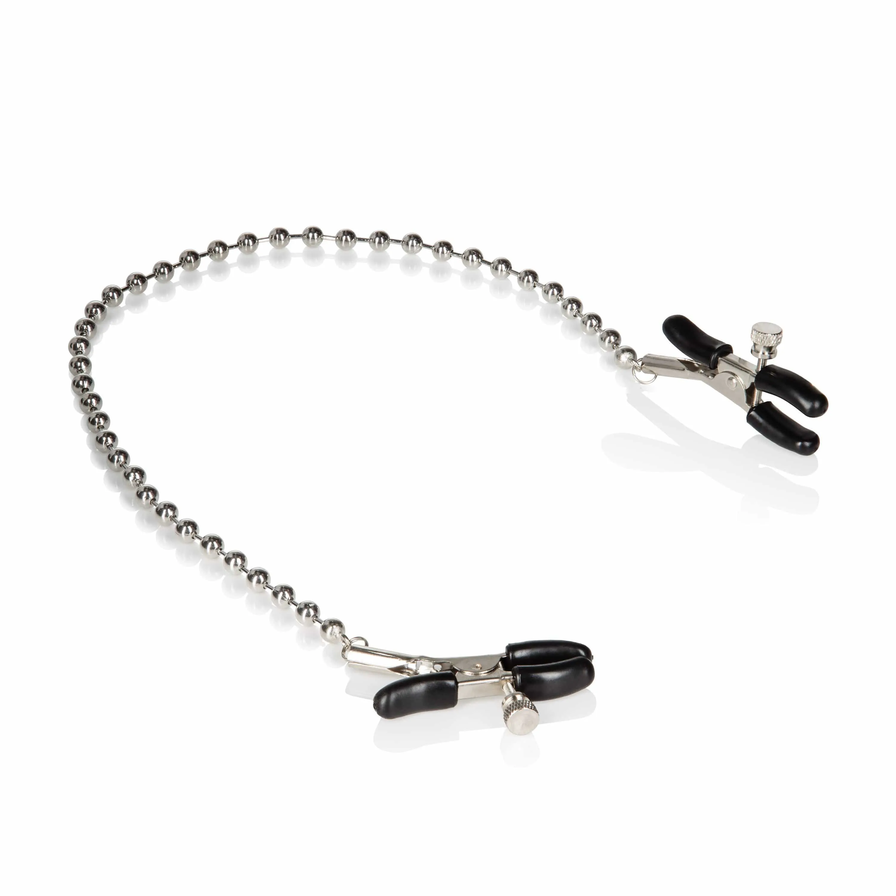 California Exotics - Nipple Play Silver Beaded Nipple Clamps (Silver)