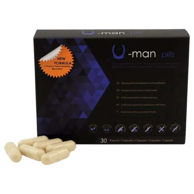 Capsule U-Man Pills. pentru mărirea penisului. potență și performanțe sexuale îmbunătățite. 30 buc