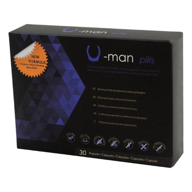 Capsule U-Man Pills. pentru mărirea penisului. potență și performanțe sexuale îmbunătățite. 30 buc