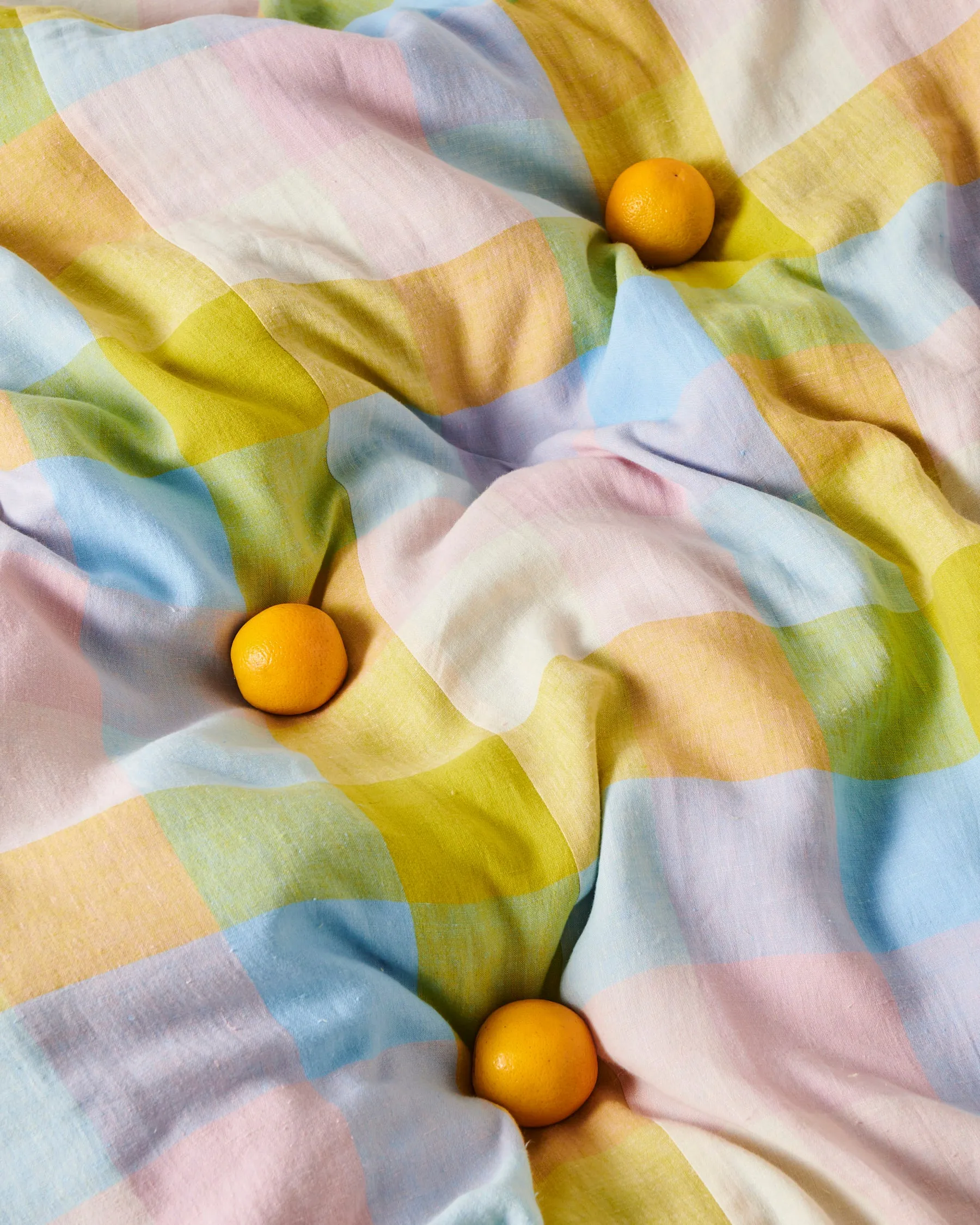 Corfu Tartan Linen Flat Sheet (US)