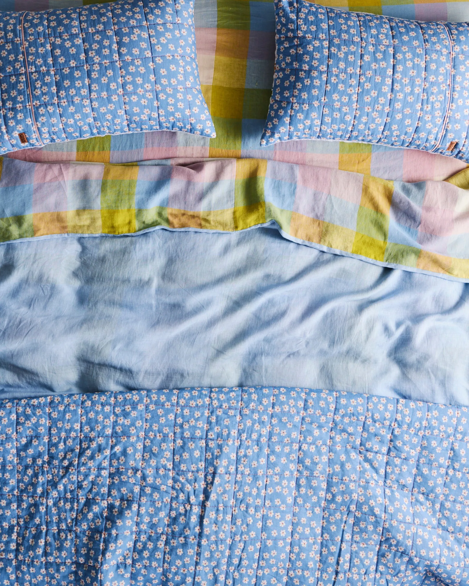 Corfu Tartan Linen Flat Sheet (US)