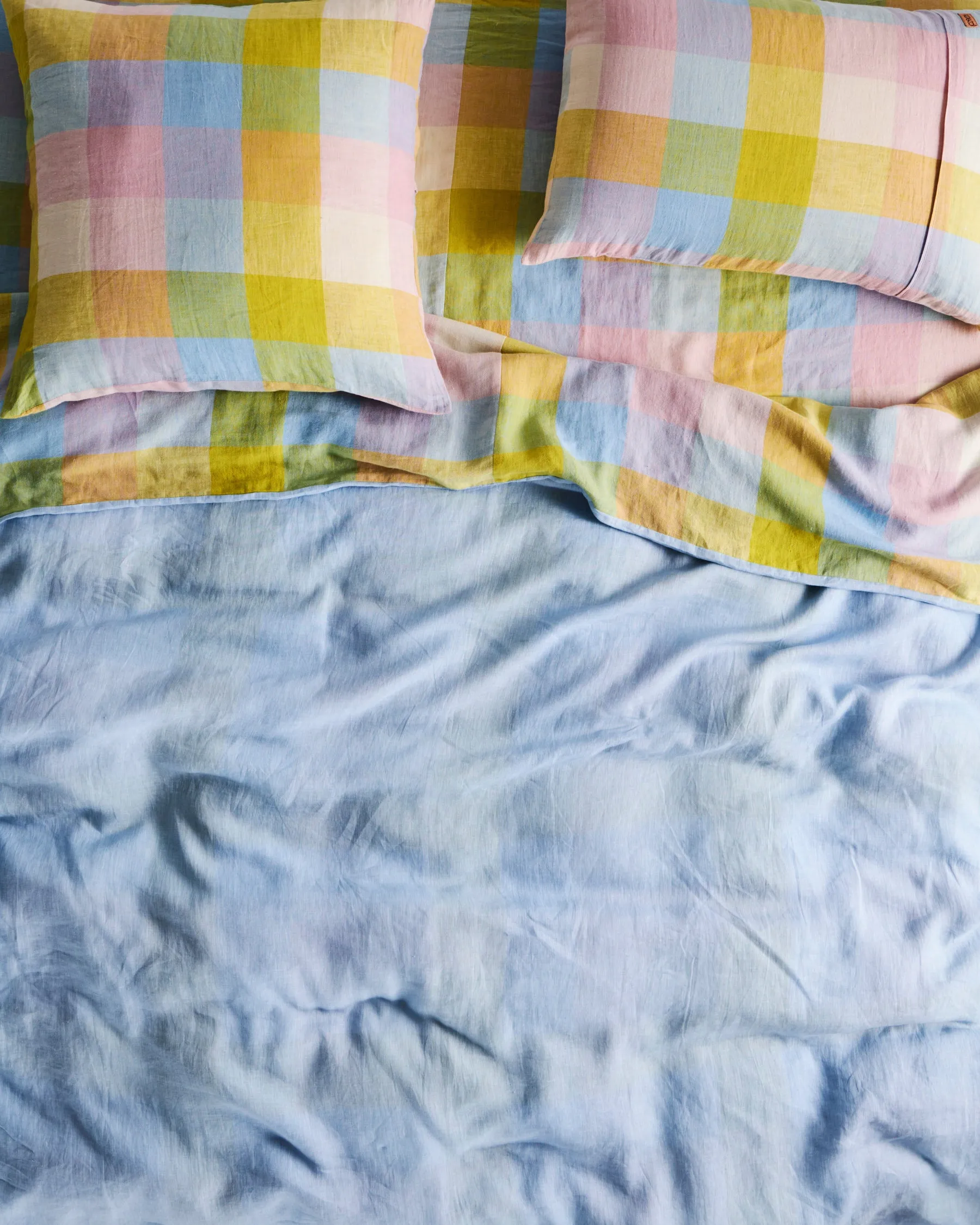 Corfu Tartan Linen Flat Sheet (US)