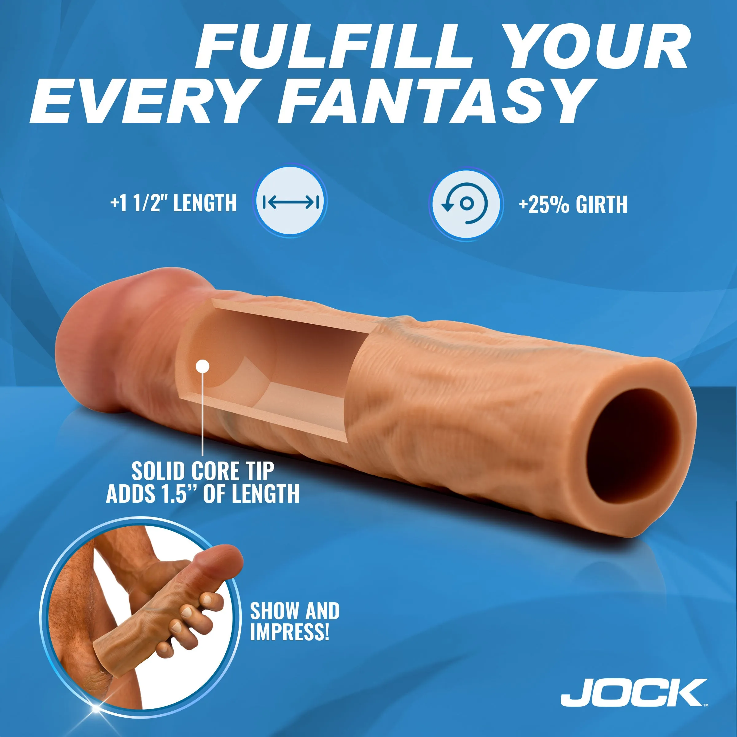 Enhancers 1.5 Silicone Penis Extension Sleeve - Medium
