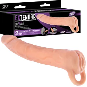 EXTENDOR 2-in-1 Penis Extender Sleeve Male Masturbator Realistic Couples Sex Toy