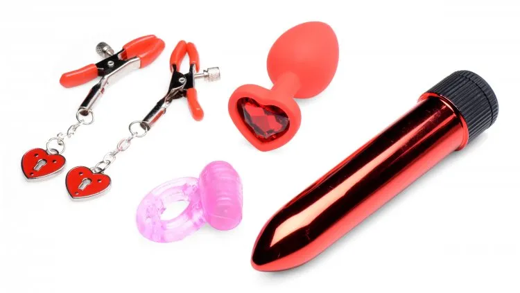 Frisky Passion Heart Gift Set - Red