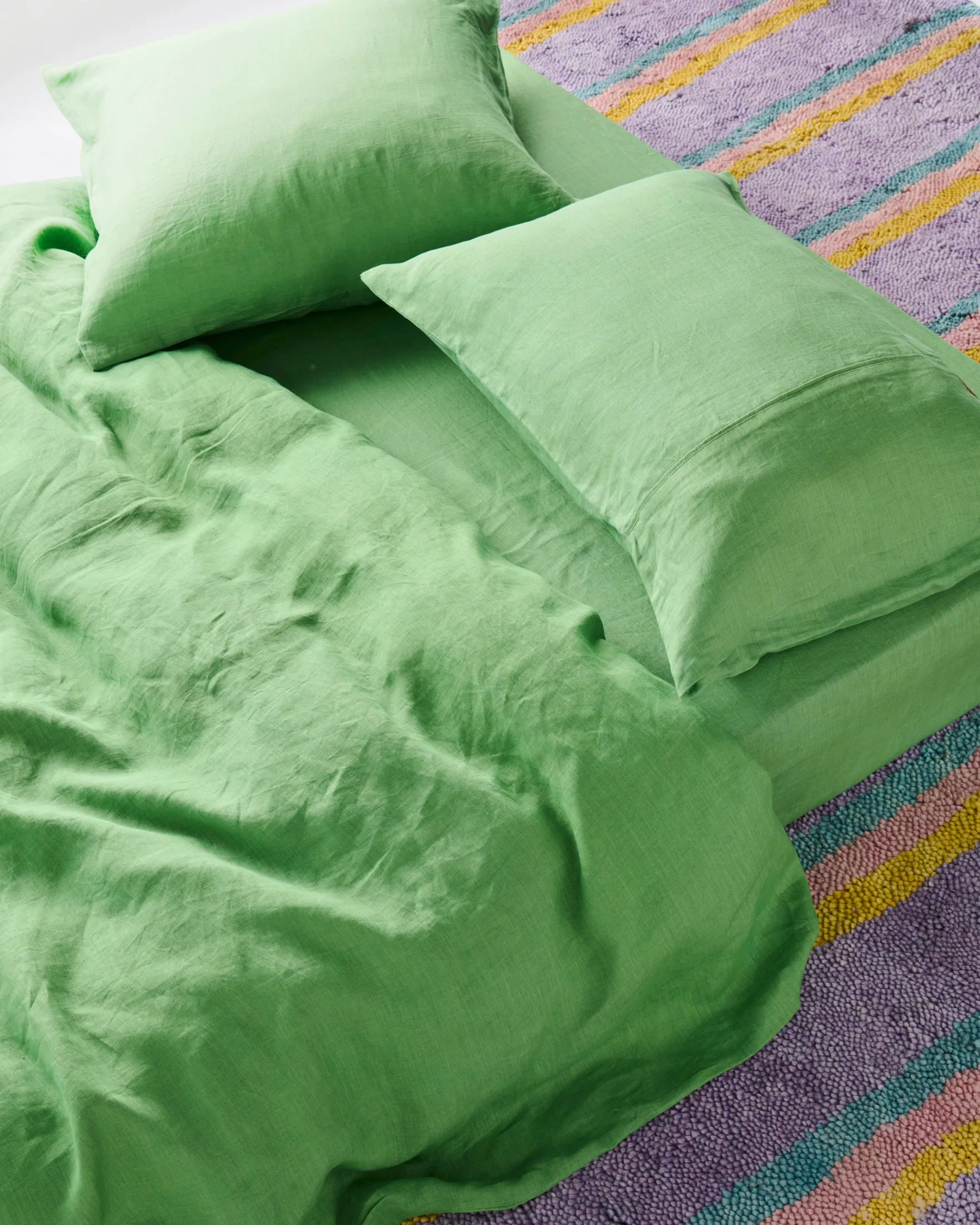 Green Tea Linen Flat Sheet