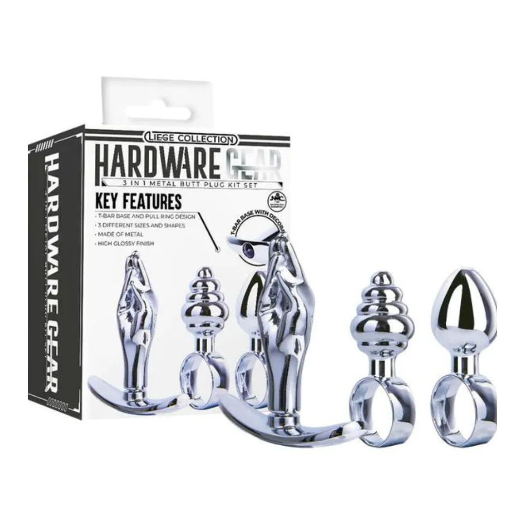 HARDWARE GEAR METAL BUTT PLUG KIT