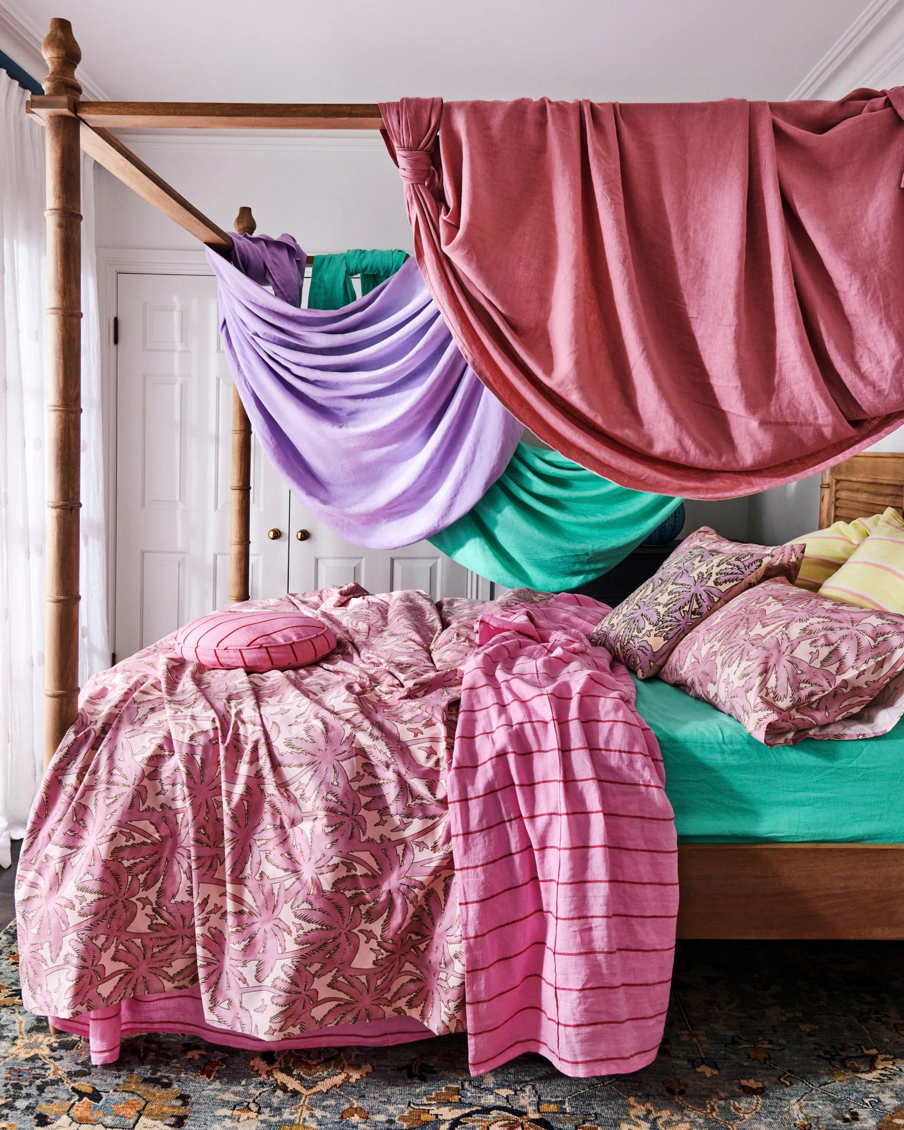 Iced Vovo Stripe Linen Flat Sheet (US)