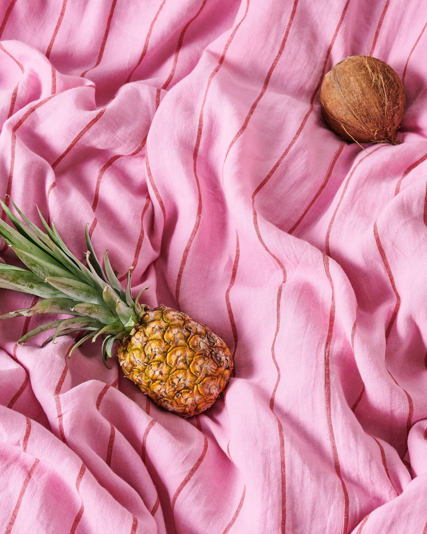 Iced Vovo Stripe Linen Flat Sheet (US)