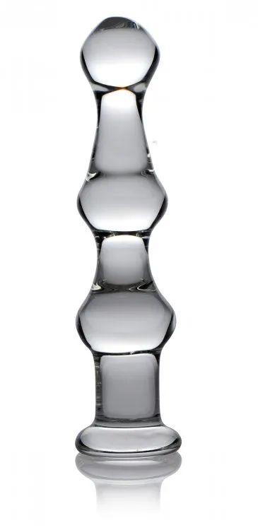 MASTER SERIES MAMMOTH 3 BUMPS GLASS DILDO