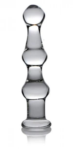 MASTER SERIES MAMMOTH 3 BUMPS GLASS DILDO