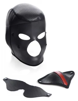 MASTER SERIES SCORPION HOOD BLINDFOLD & FACE MASK NEOPRENE (Out Beg Jul)