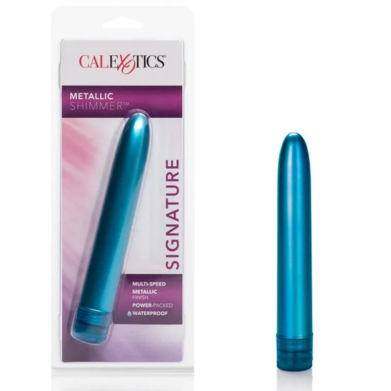 Metallic Shimmers Vibrator - Blue
