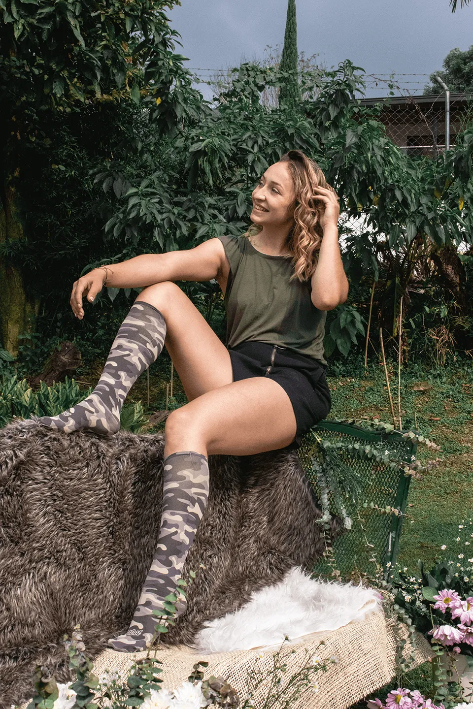 New Camo Adult Knee Highs