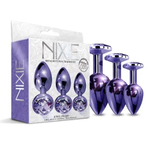 Nixie Metal Butt Plug?Trainer?Set 3-Piece Purple Metallic