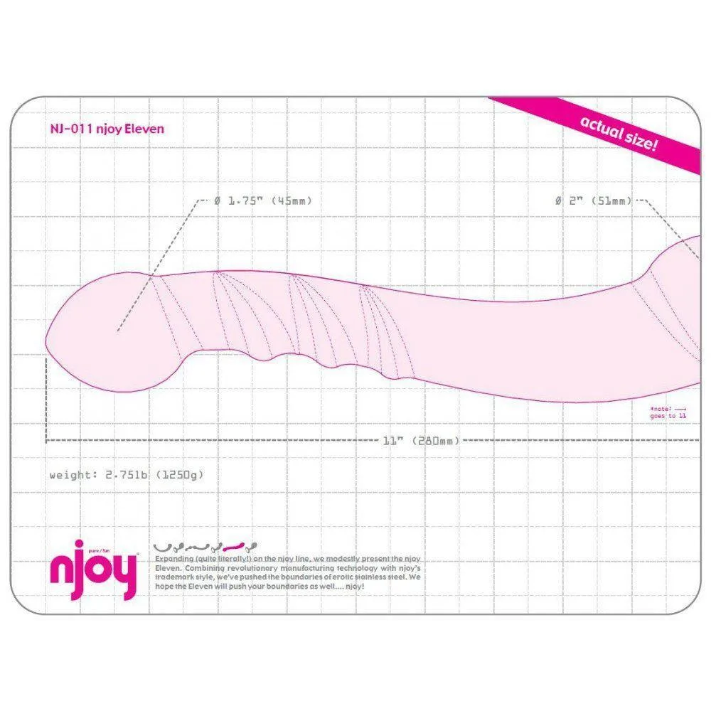 NJOY - Eleven Stainless Steel Butt Plug (Silver)