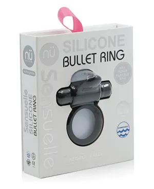 Nu Sensuelle 7 Function Silicone Bullet Ring - Black