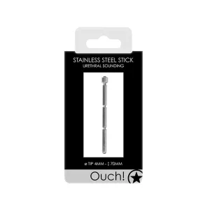 Ouch! Urethral Sounding 3 Level Stainless Steel Stick 4 mm