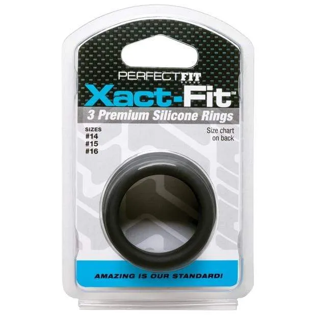 Perfect Fit - Xact Fit 3 Cock Ring Kit S/M (Black)