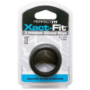 Perfect Fit - Xact Fit 3 Cock Ring Kit S/M (Black)