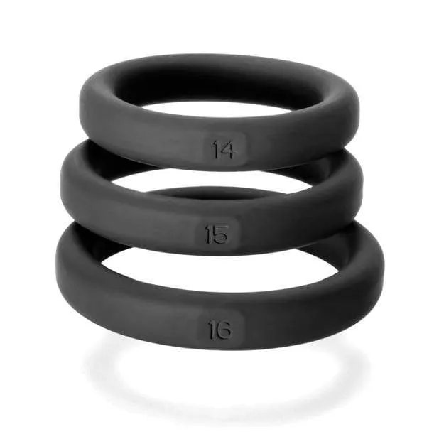 Perfect Fit - Xact Fit 3 Cock Ring Kit S/M (Black)