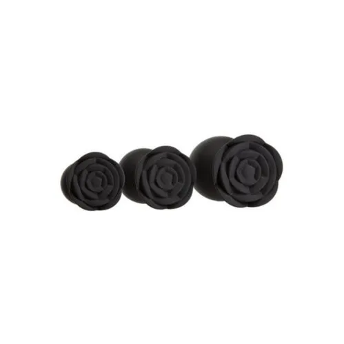 Roses Tilâ€™ Dawn â€ Silicone Anal Plug Kit â€ Starter Kit - Black