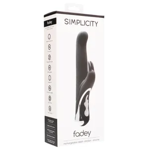 Simplicity FADEY rechargeable rabbit vibrator - Black
