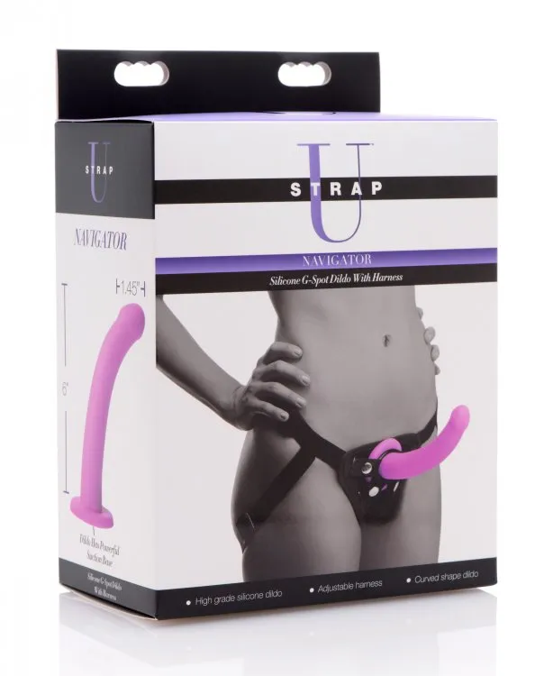 Strap U Silicone Gspot Dildo W/harness