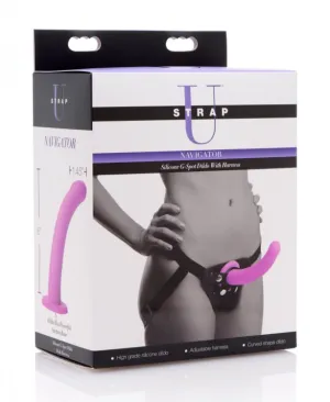 Strap U Silicone Gspot Dildo W/harness