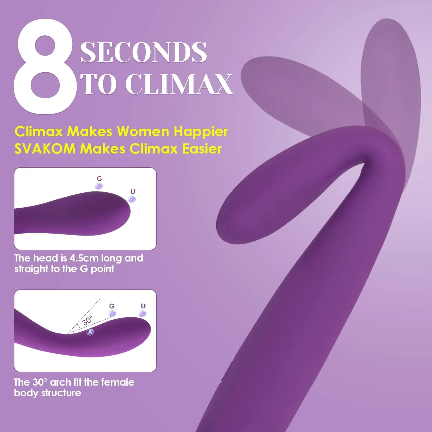 Svakom Cici G Spot Vibrator Flexible USB Rechargeable Prostate Massager Sex Toy