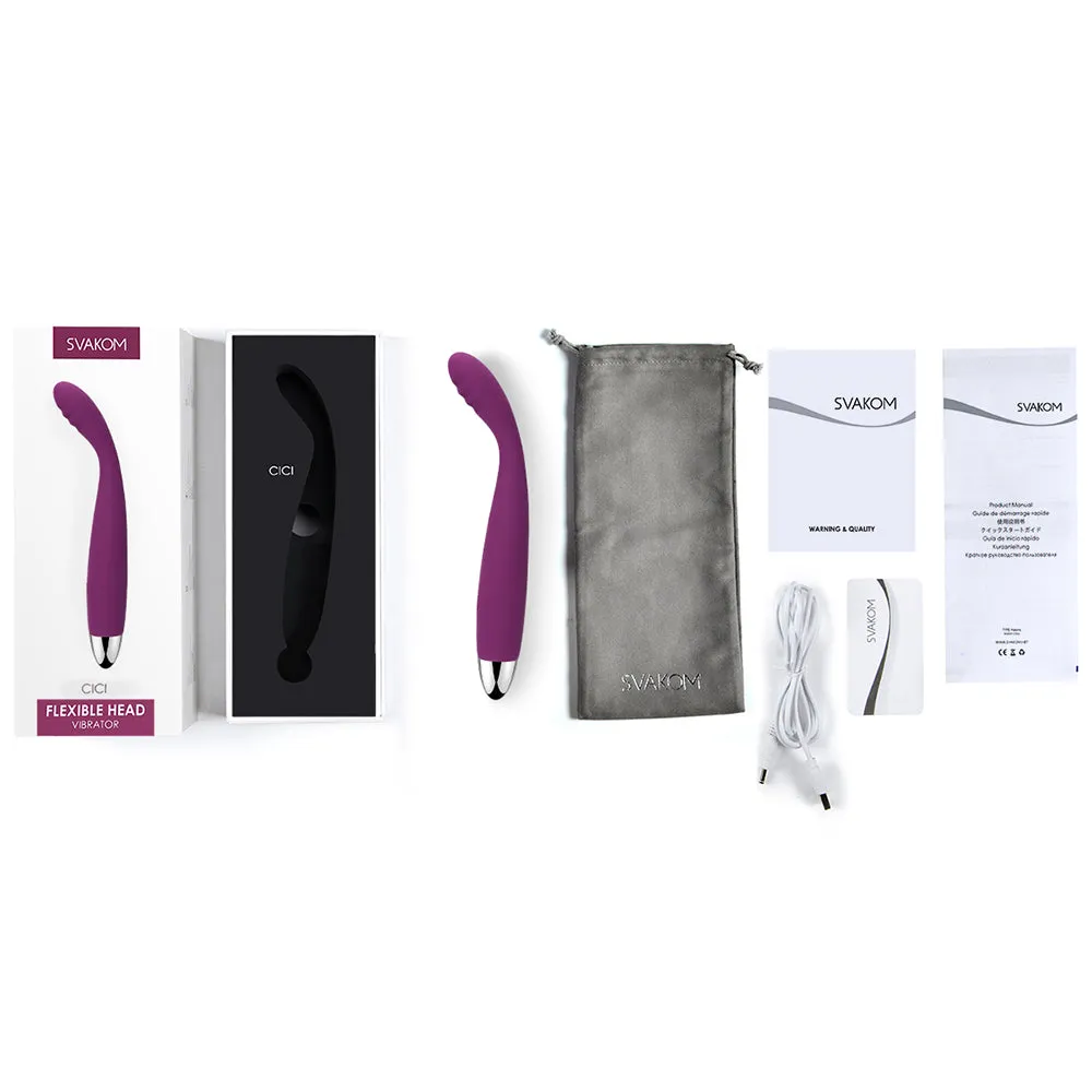 Svakom Cici G Spot Vibrator Flexible USB Rechargeable Prostate Massager Sex Toy