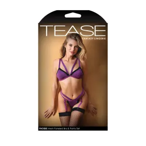 Tease Phoebe Mesh Bra w/ Caged Panty S/M