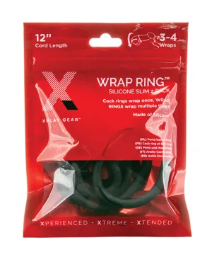 Xplay Gear Silicone 12' Slim Wrap Ring - Black Pack of 2