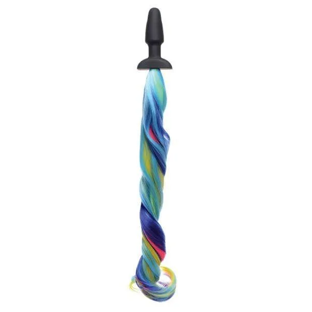 XR - Tailz Rainbow Pony Tail Anal Plug (Black)