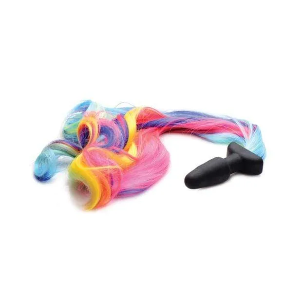 XR - Tailz Rainbow Pony Tail Anal Plug (Black)
