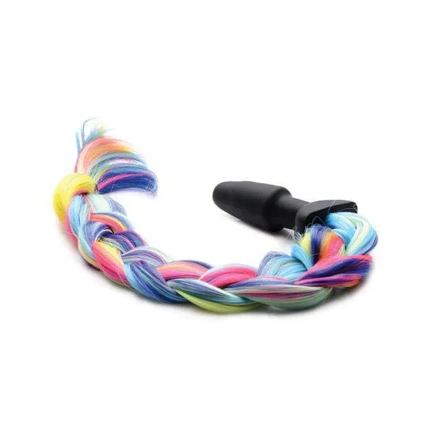 XR - Tailz Rainbow Pony Tail Anal Plug (Black)
