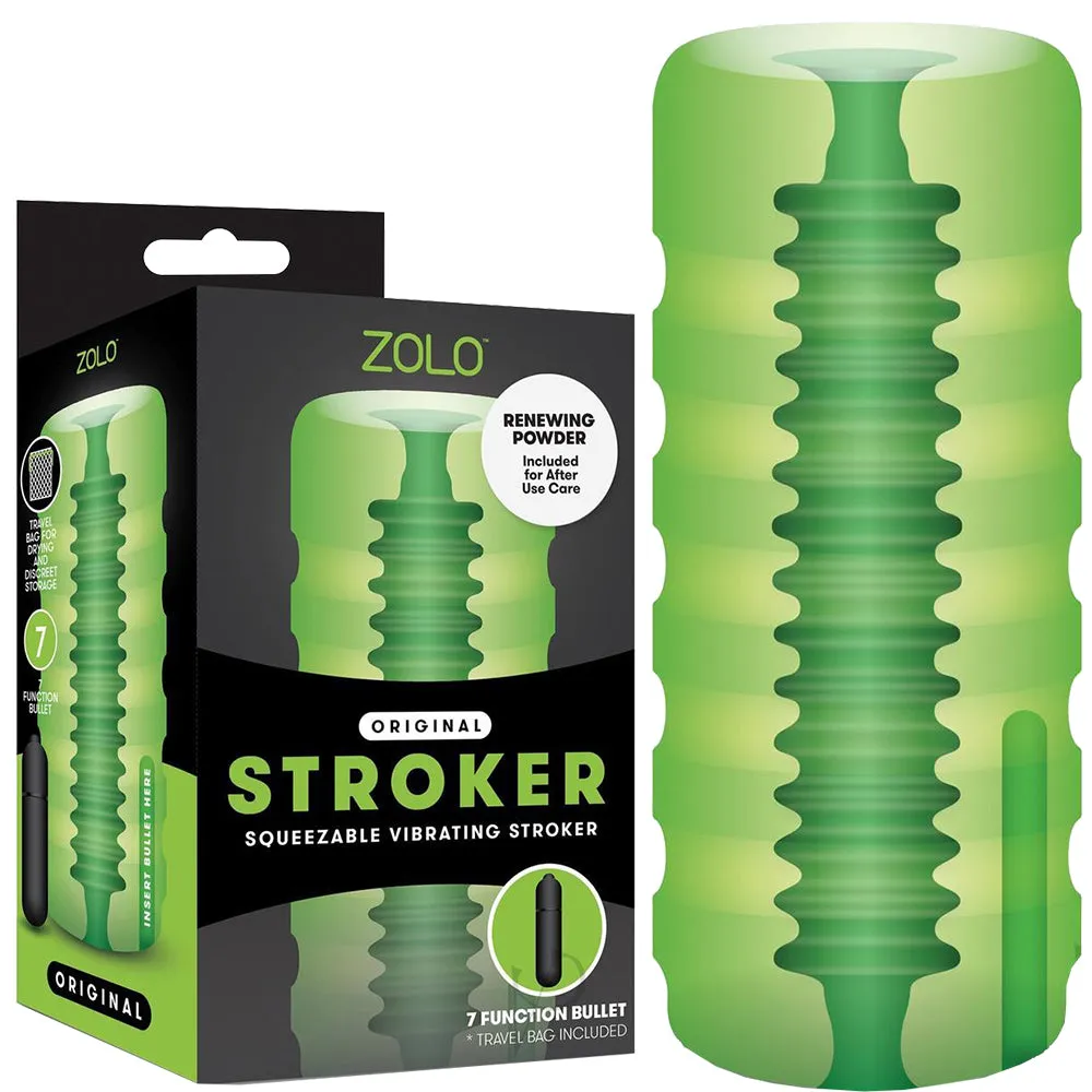 ZOLO VIBRATING Male Pocket Pussy Masturbator 3D Textured Stroker Sex Toy