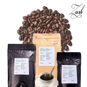 ZUSH Coffee - Specialty Coffee Beans . 100% Arabica. Batch Roasted. BRAZIL RIO BRILHANTE